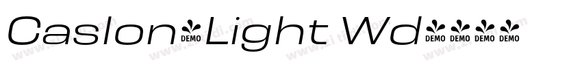 Caslon-Light Wd字体转换